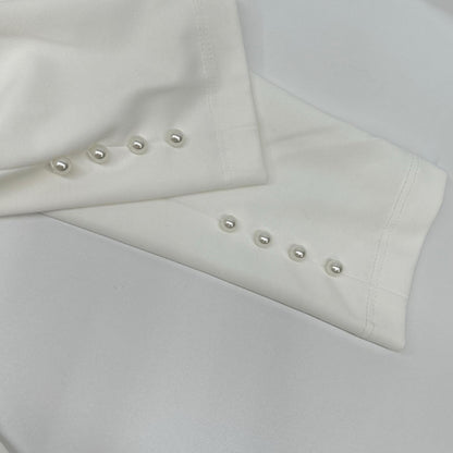 Rene ルネ 26SS 6617040 ホワイト ロゴプレート ハイショルダーブラウス トップス