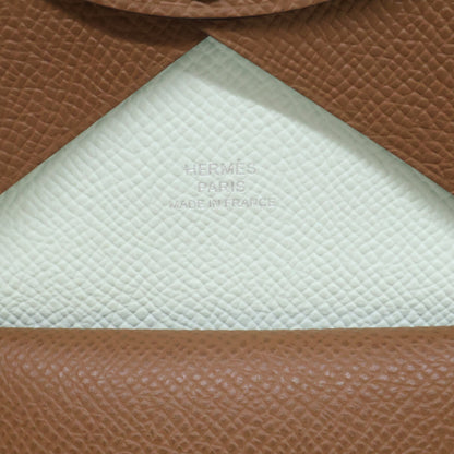 HERMES エルメス 【新品同様】CALVI DUO VERSO カルディ デュオ ヴェルソ K刻 ヴォーエプソン バイカラー コインケース