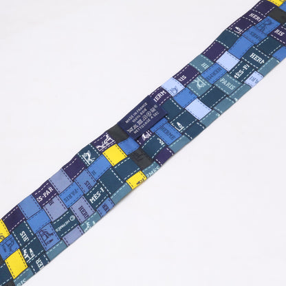 HERMES エルメス 【美品】H062408S 11 BOLDUC AN CARRE ボルデュック・チェック シルク ツイリー スカーフ