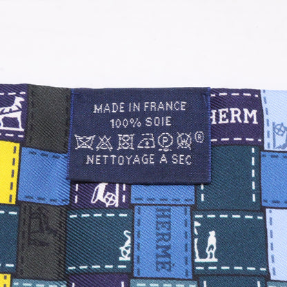 HERMES エルメス 【美品】H062408S 11 BOLDUC AN CARRE ボルデュック・チェック シルク ツイリー スカーフ