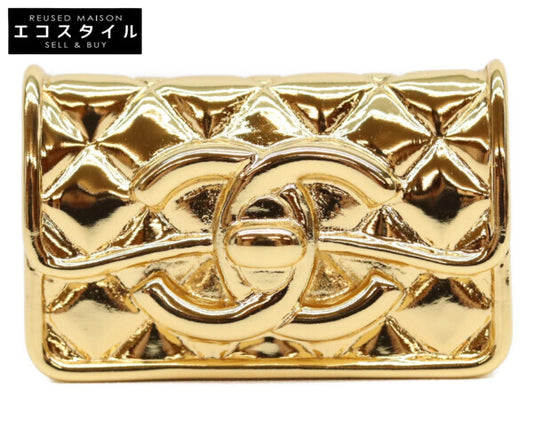 CHANEL シャネル 新品同様 B23K ココマーク ターンロック マトラッセバッグモチーフ ブローチ