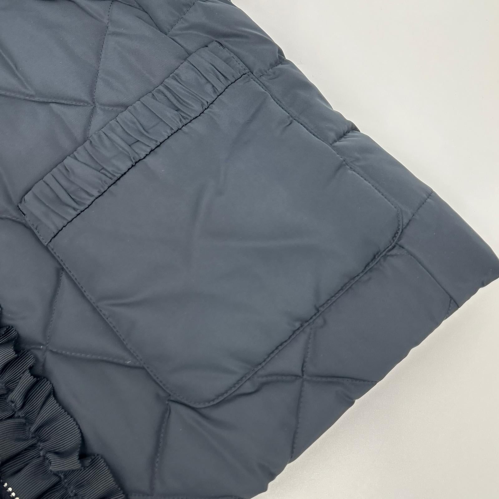 M-premierBLACK エムプルミエブラック 25AW C246-010 ブラック ポリエステル ダイヤキルトフリルショートダウンコート コート