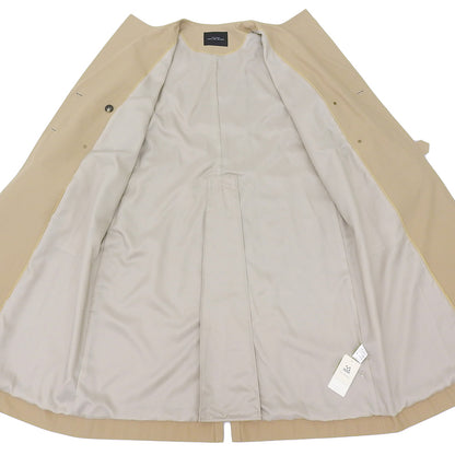 green label relaxing グリーンレーベルリラクシング 新品同様 FM T/C オーバー ノーカラー トレンチコート ベージュ 38 コート レディース コート