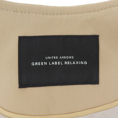 green label relaxing グリーンレーベルリラクシング 新品同様 FM T/C オーバー ノーカラー トレンチコート ベージュ 38 コート レディース コート