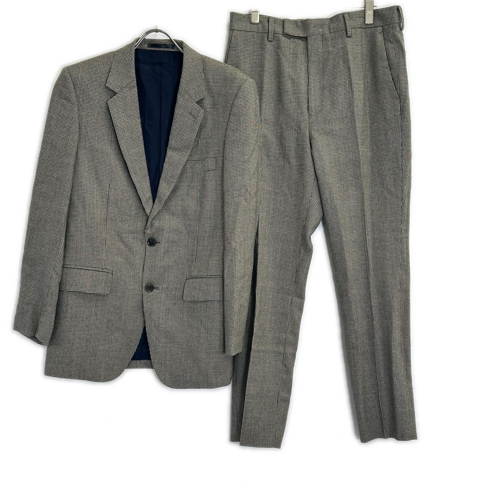 PaulSmith ポールスミス 【バウワー・ローバック社生地】ブラウン ハウンドトゥース柄 2Bテーラード/パンツ スーツ スーツ セットアップ