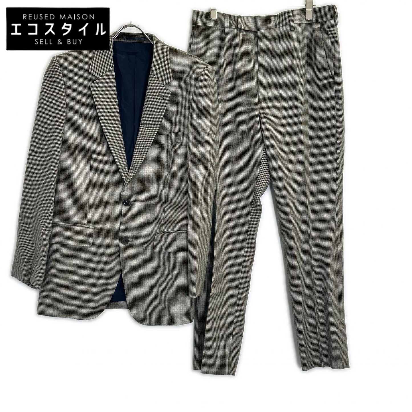PaulSmith ポールスミス 【バウワー・ローバック社生地】ブラウン ハウンドトゥース柄 2Bテーラード/パンツ スーツ スーツ セットアップ