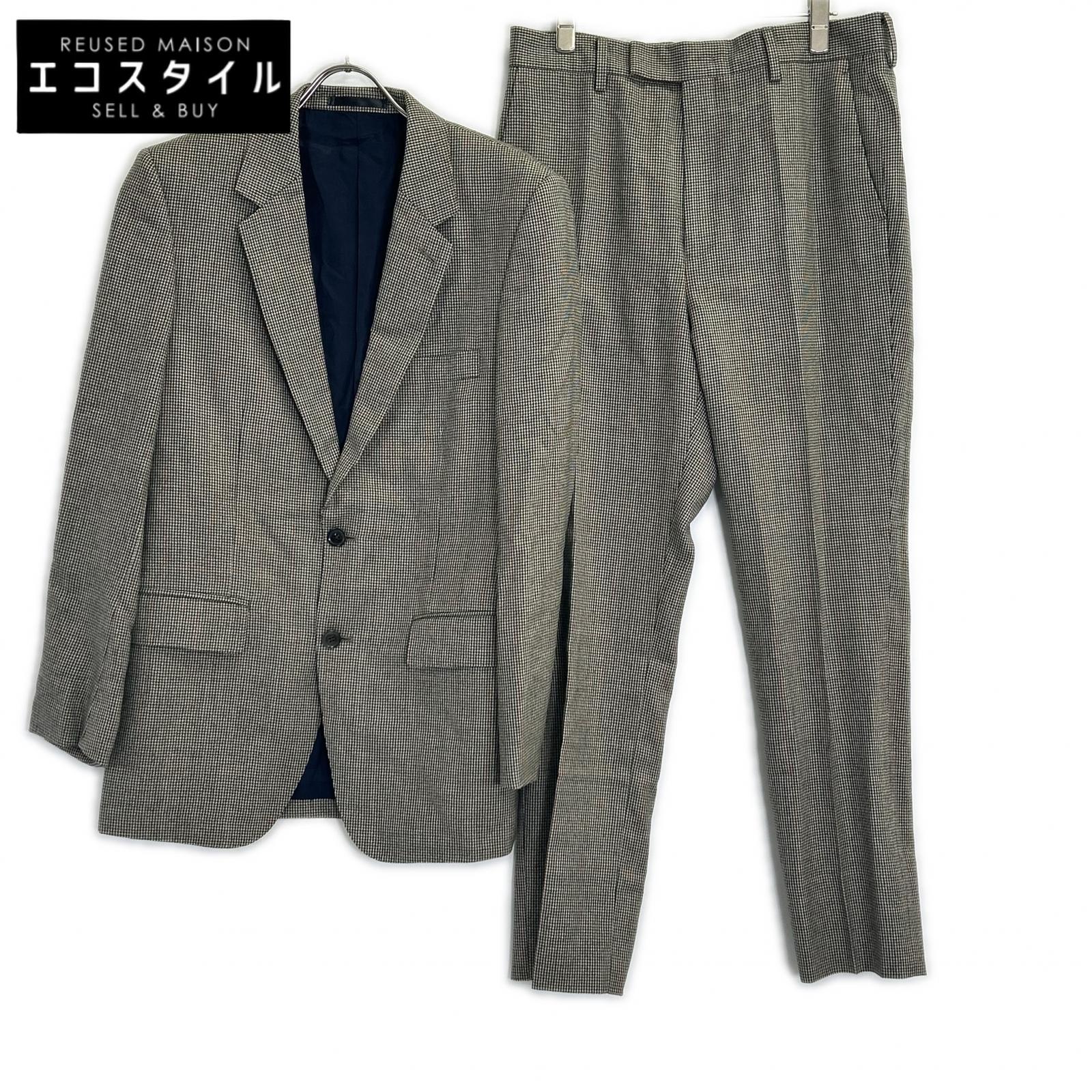 PaulSmith ポールスミス 【バウワー・ローバック社生地】ブラウン ハウンドトゥース柄 2Bテーラード/パンツ スーツ スーツ セットアップ