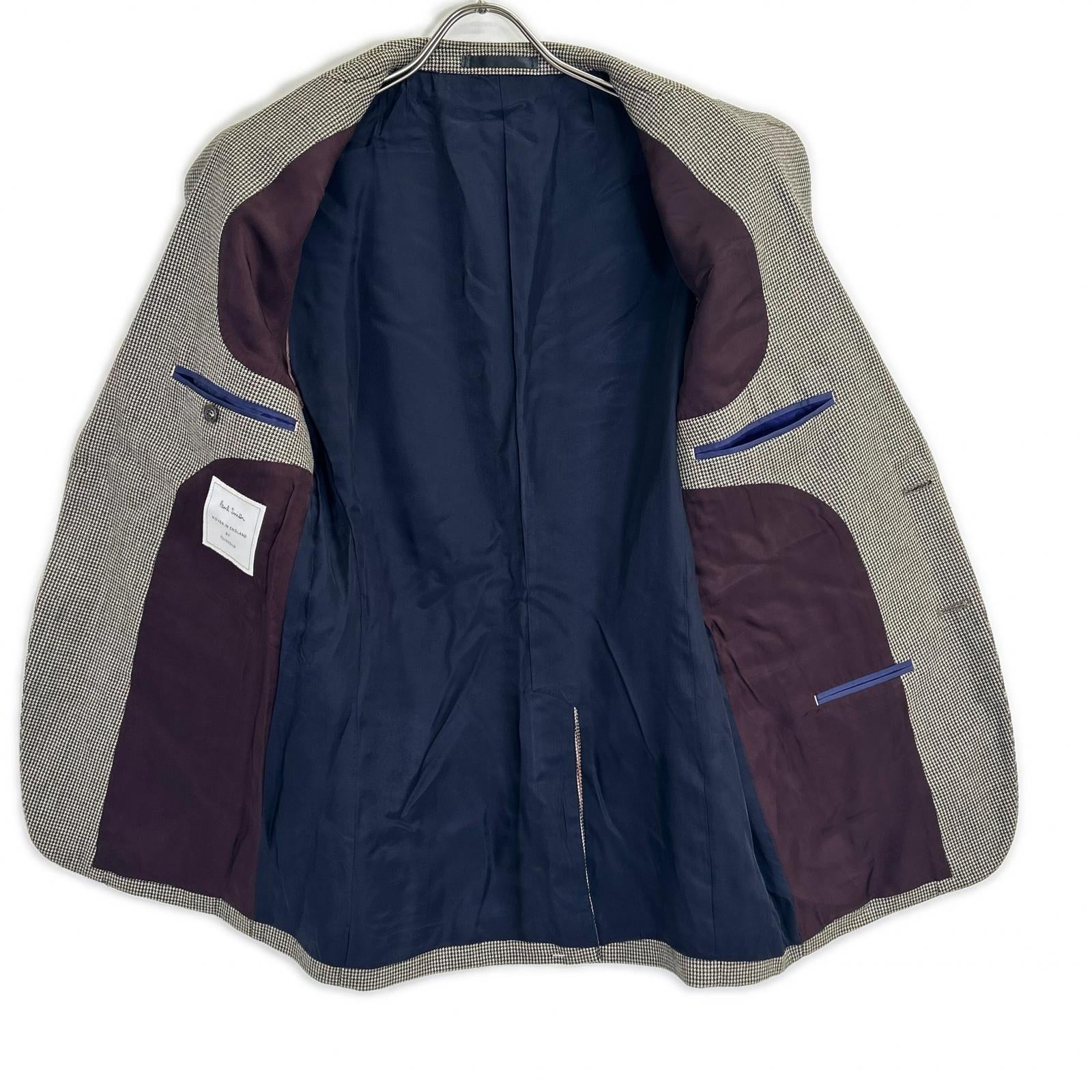 PaulSmith ポールスミス 【バウワー・ローバック社生地】ブラウン ハウンドトゥース柄 2Bテーラード/パンツ スーツ スーツ セットアップ