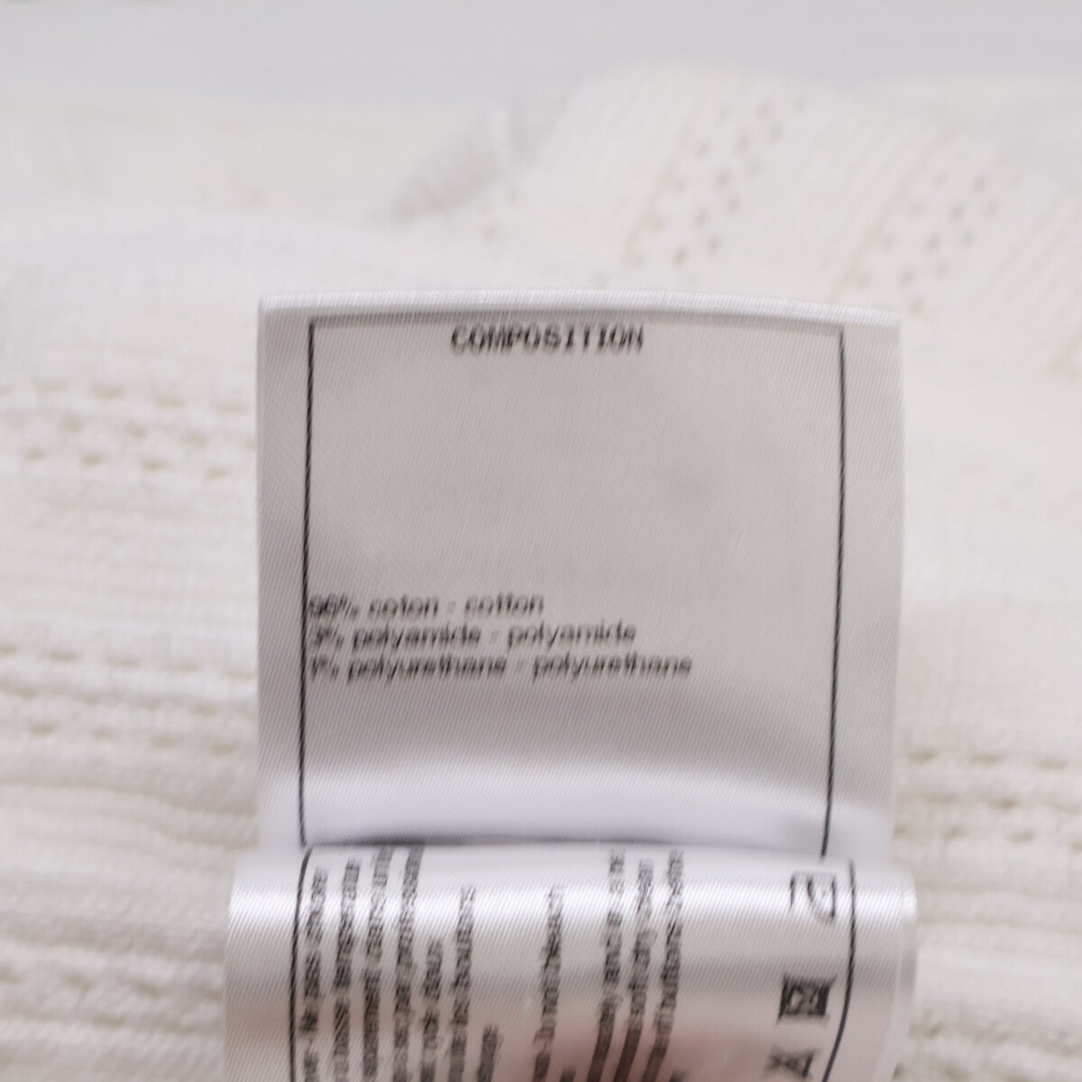 CHANEL シャネル P70400K10048 ココマーク コットン 五分袖ニットセーター トップス