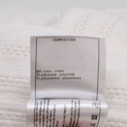 CHANEL シャネル P70400K10048 ココマーク コットン 五分袖ニットセーター トップス