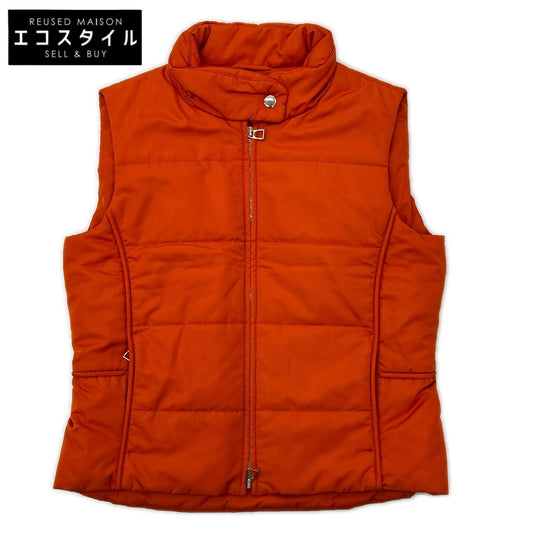 HERMES エルメス オレンジ ナイロン セリエ ジップアップベスト ベスト