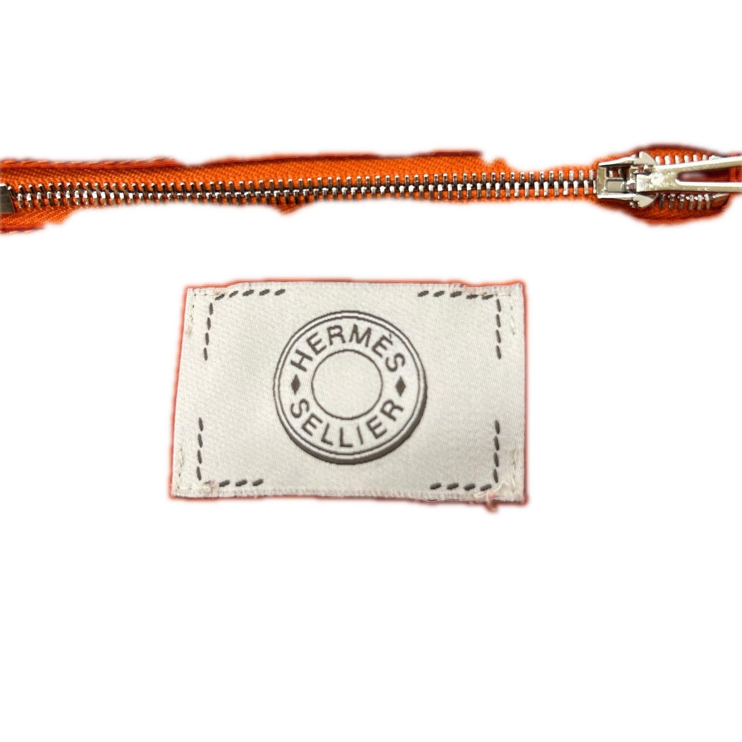 HERMES エルメス オレンジ ナイロン セリエ ジップアップベスト ベスト