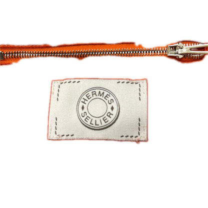 HERMES エルメス オレンジ ナイロン セリエ ジップアップベスト ベスト