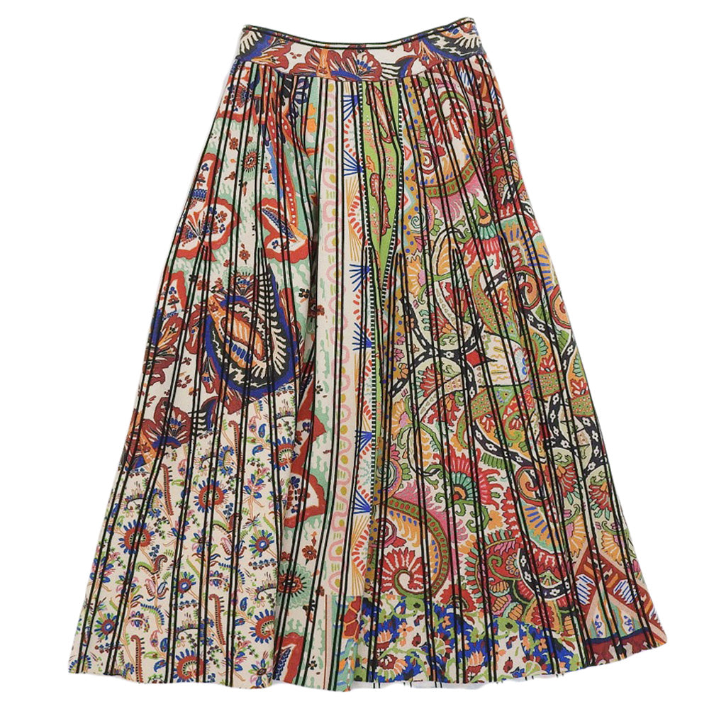 ETRO エトロ レーヨン 総柄 フレアスカート レディース マルチカラー 38 221-19683-9656 スカート