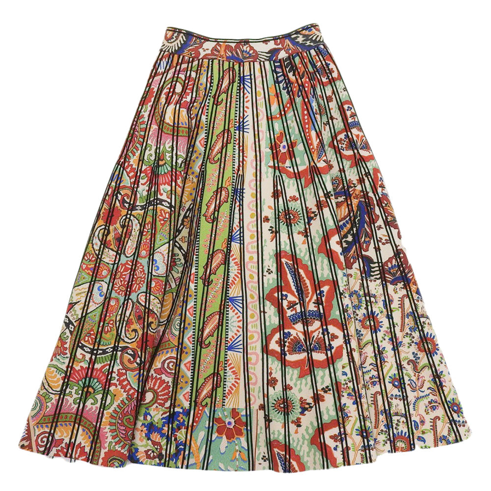 ETRO エトロ レーヨン 総柄 フレアスカート レディース マルチカラー 38 221-19683-9656 スカート