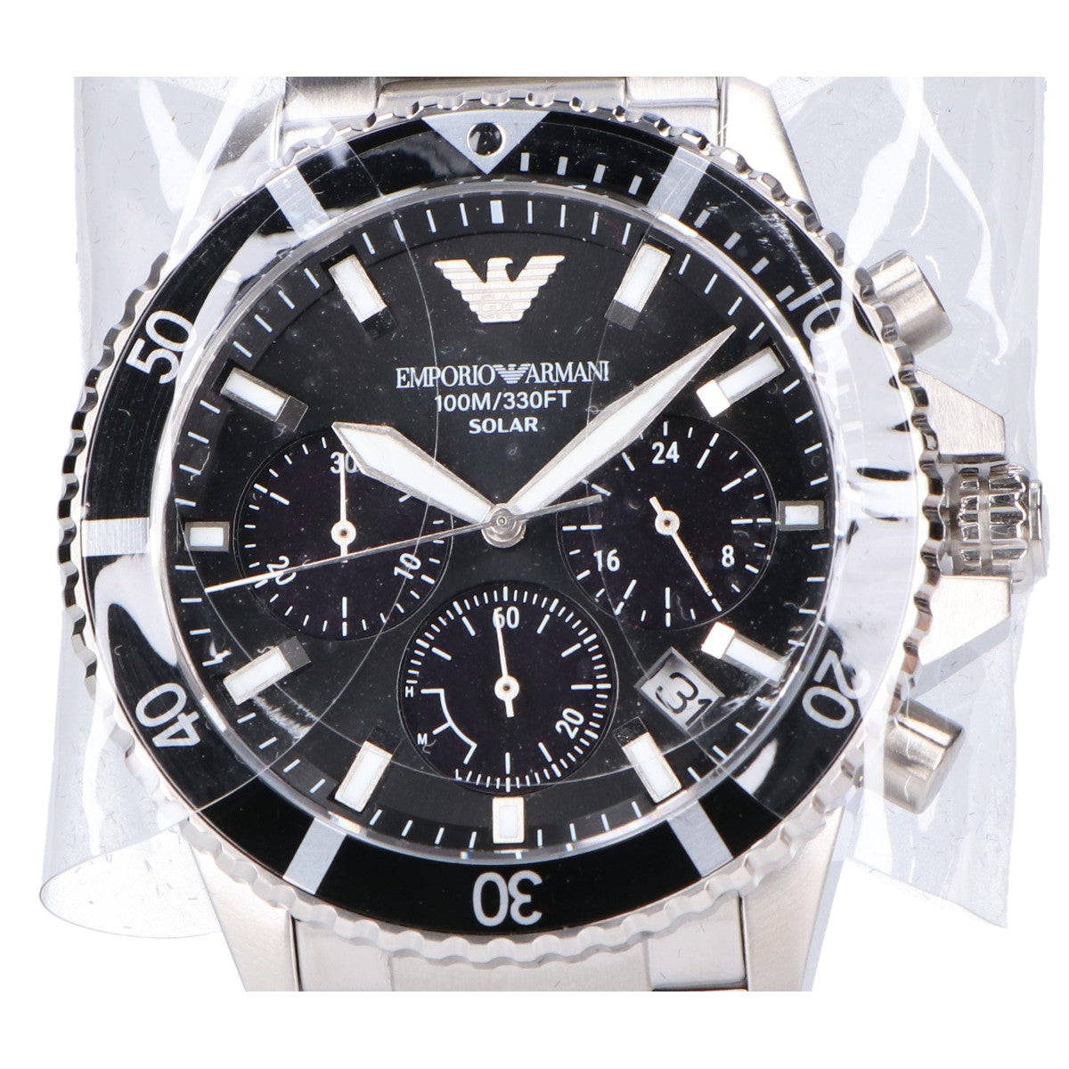 EMPORIOARMANI エンポリオアルマーニ 【新品同様】AR11739 WORLD EXPLORER ワールドエクスプローラー ソーラーパワー クロノグラフ 腕時計