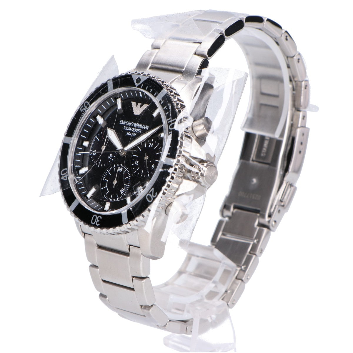 EMPORIOARMANI エンポリオアルマーニ 【新品同様】AR11739 WORLD EXPLORER ワールドエクスプローラー ソーラーパワー クロノグラフ 腕時計