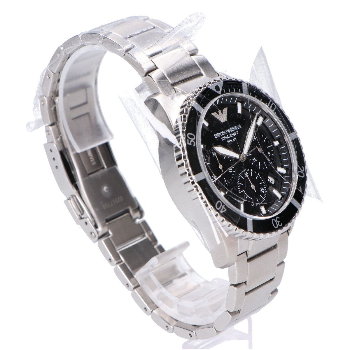 EMPORIOARMANI エンポリオアルマーニ 【新品同様】AR11739 WORLD EXPLORER ワールドエクスプローラー ソーラーパワー クロノグラフ 腕時計