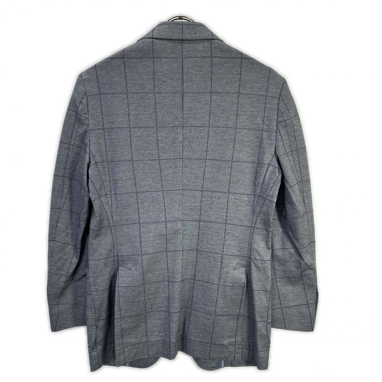 ETRO エトロ グレー チェック柄 NUOVO JERSEY チェック2Bテーラードジャケット ジャケット