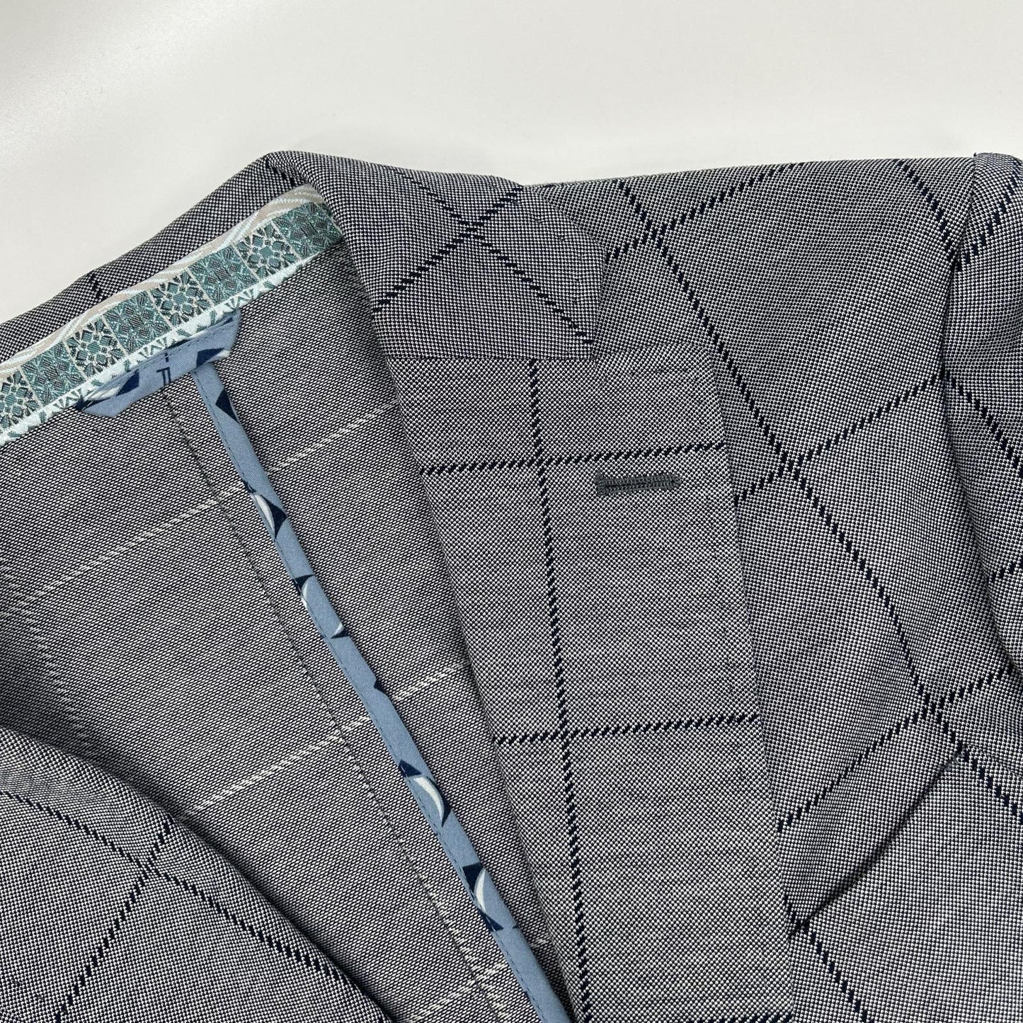 ETRO エトロ グレー チェック柄 NUOVO JERSEY チェック2Bテーラードジャケット ジャケット