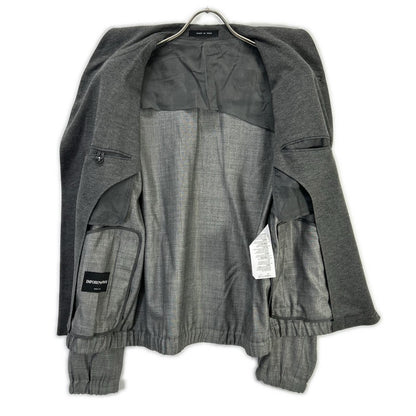 EMPORIOARMANI Emporio Armani T1R520 gray shawl-collar wool-silk jacket, jacket
