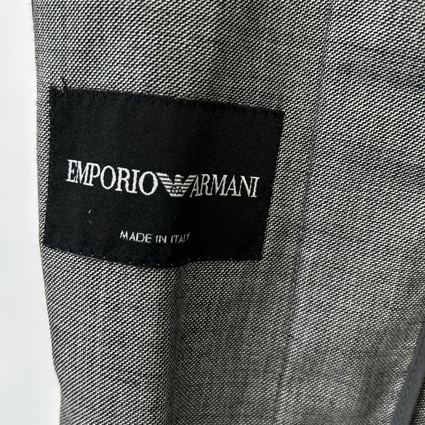 EMPORIOARMANI エンポリオアルマーニ T1R520 グレー ショールカラー ウールシルクジャケット ジャケット
