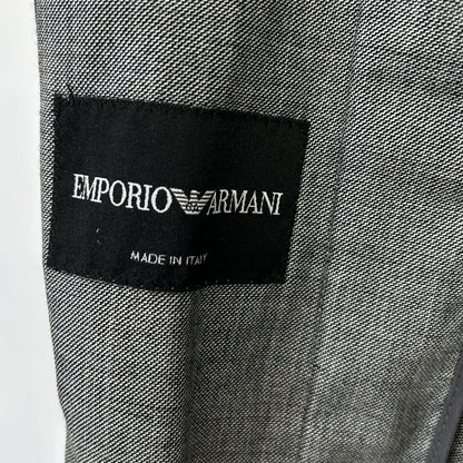 EMPORIOARMANI エンポリオアルマーニ T1R520 グレー ショールカラー ウールシルクジャケット ジャケット