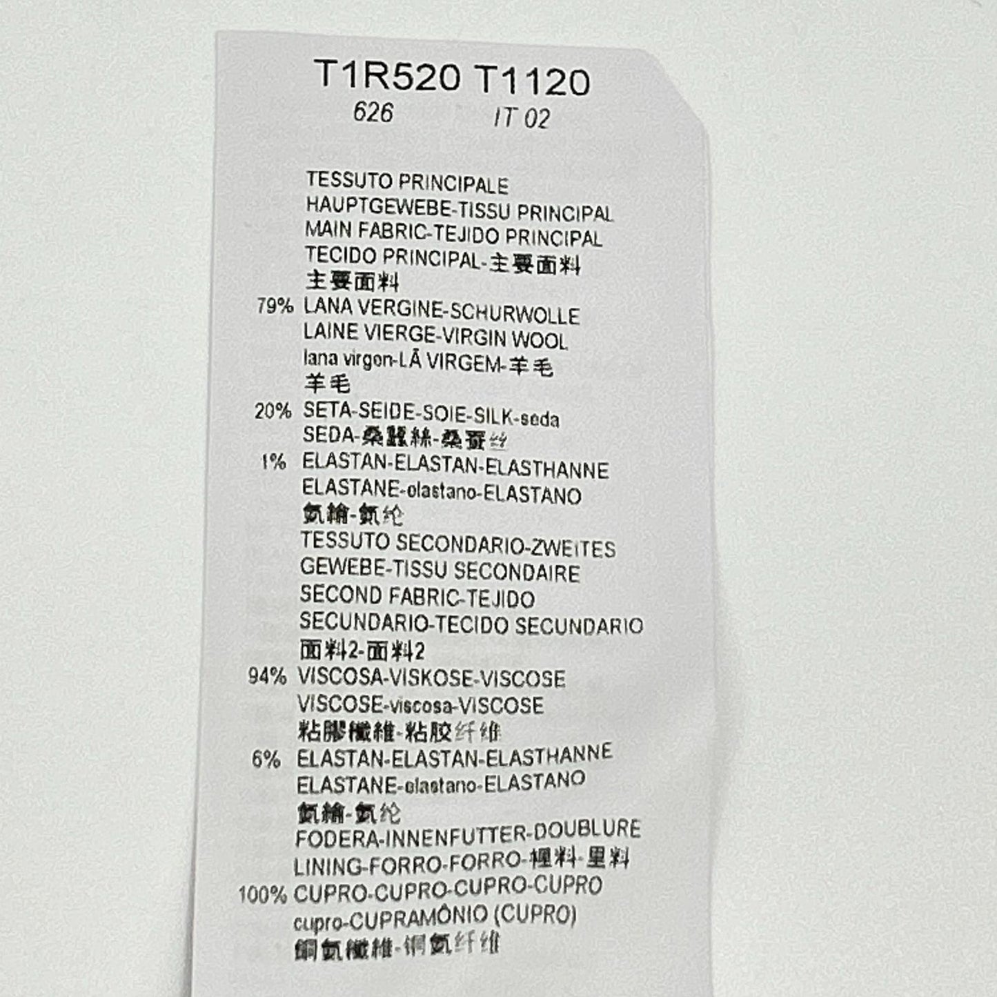 EMPORIOARMANI エンポリオアルマーニ T1R520 グレー ショールカラー ウールシルクジャケット ジャケット