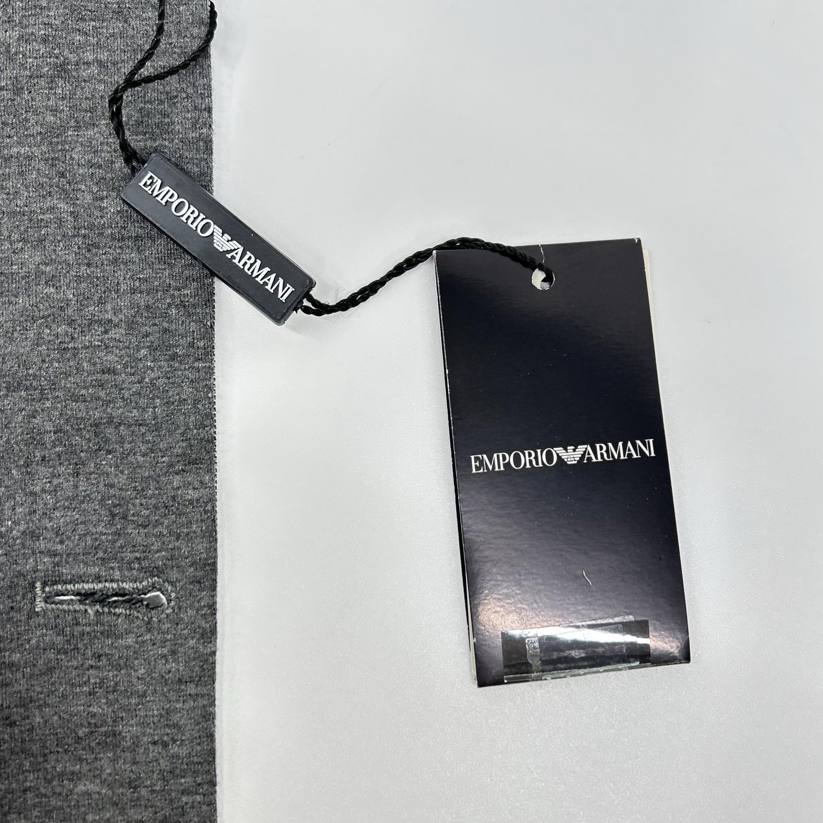 EMPORIOARMANI エンポリオアルマーニ T1R520 グレー ショールカラー ウールシルクジャケット ジャケット