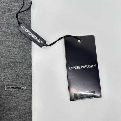 EMPORIOARMANI エンポリオアルマーニ T1R520 グレー ショールカラー ウールシルクジャケット ジャケット