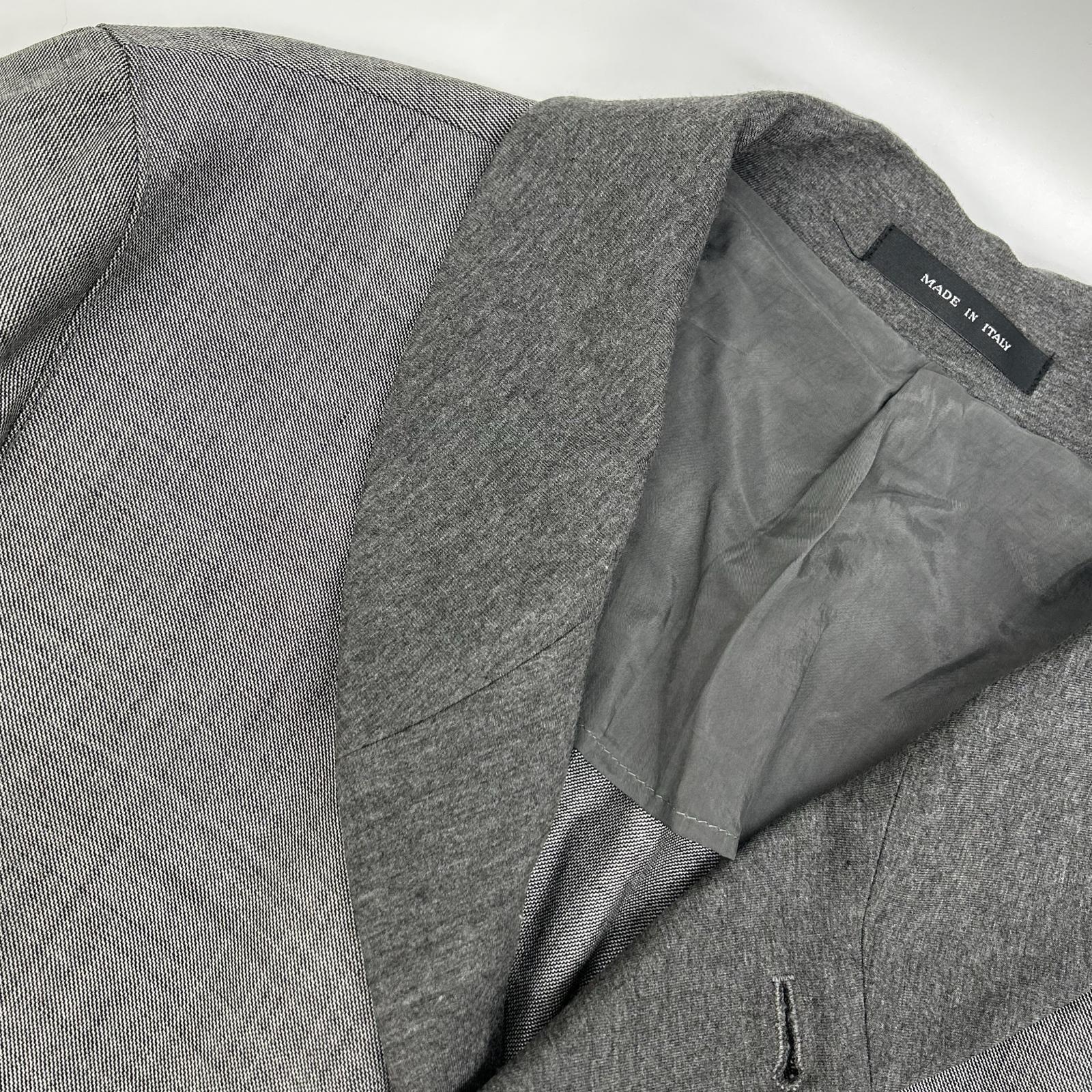 EMPORIOARMANI エンポリオアルマーニ T1R520 グレー ショールカラー ウールシルクジャケット ジャケット