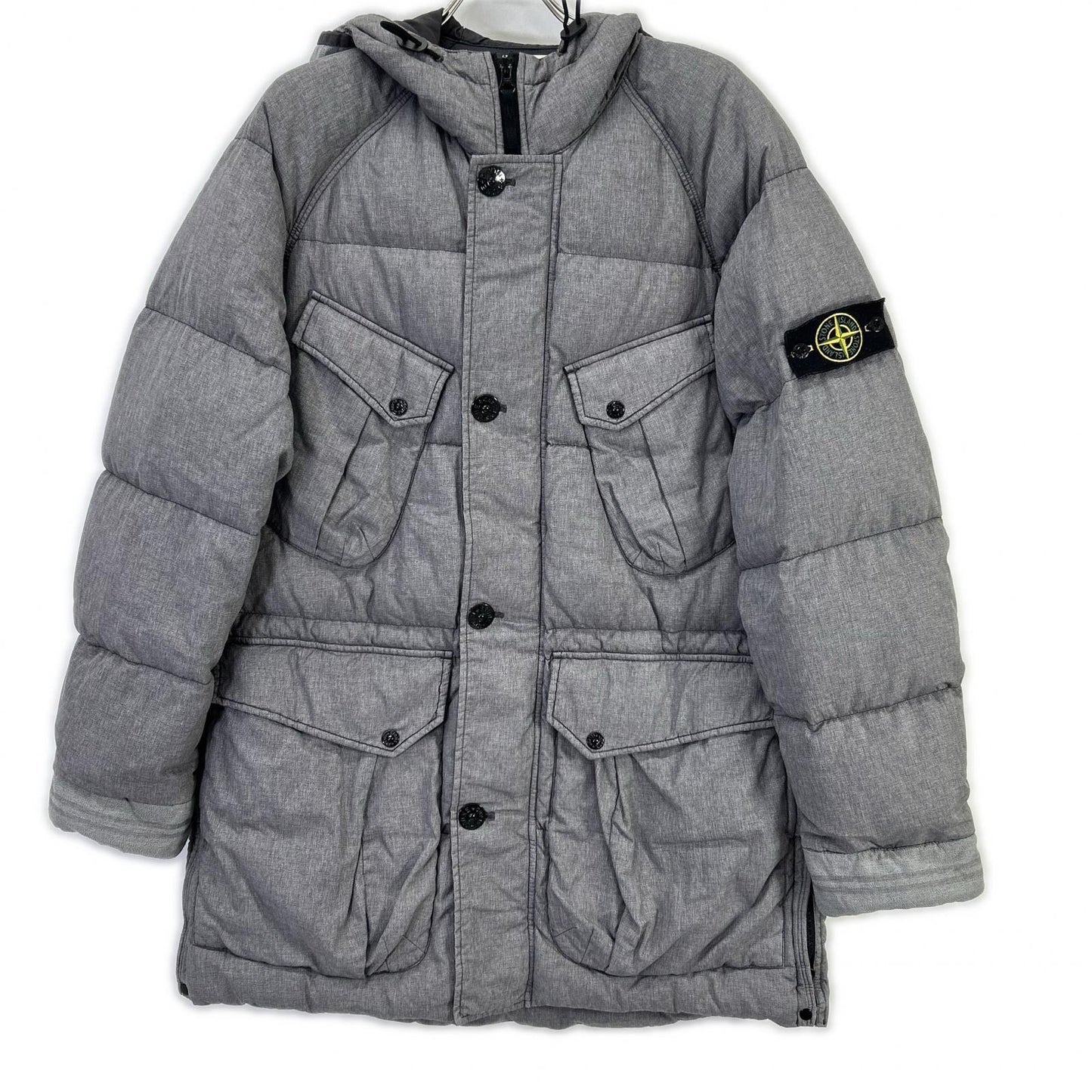 STONE ISLAND ストーンアイランド 14AW 611570648 グレー 4POCKETS HOODED DOWN JACKET ジャケット