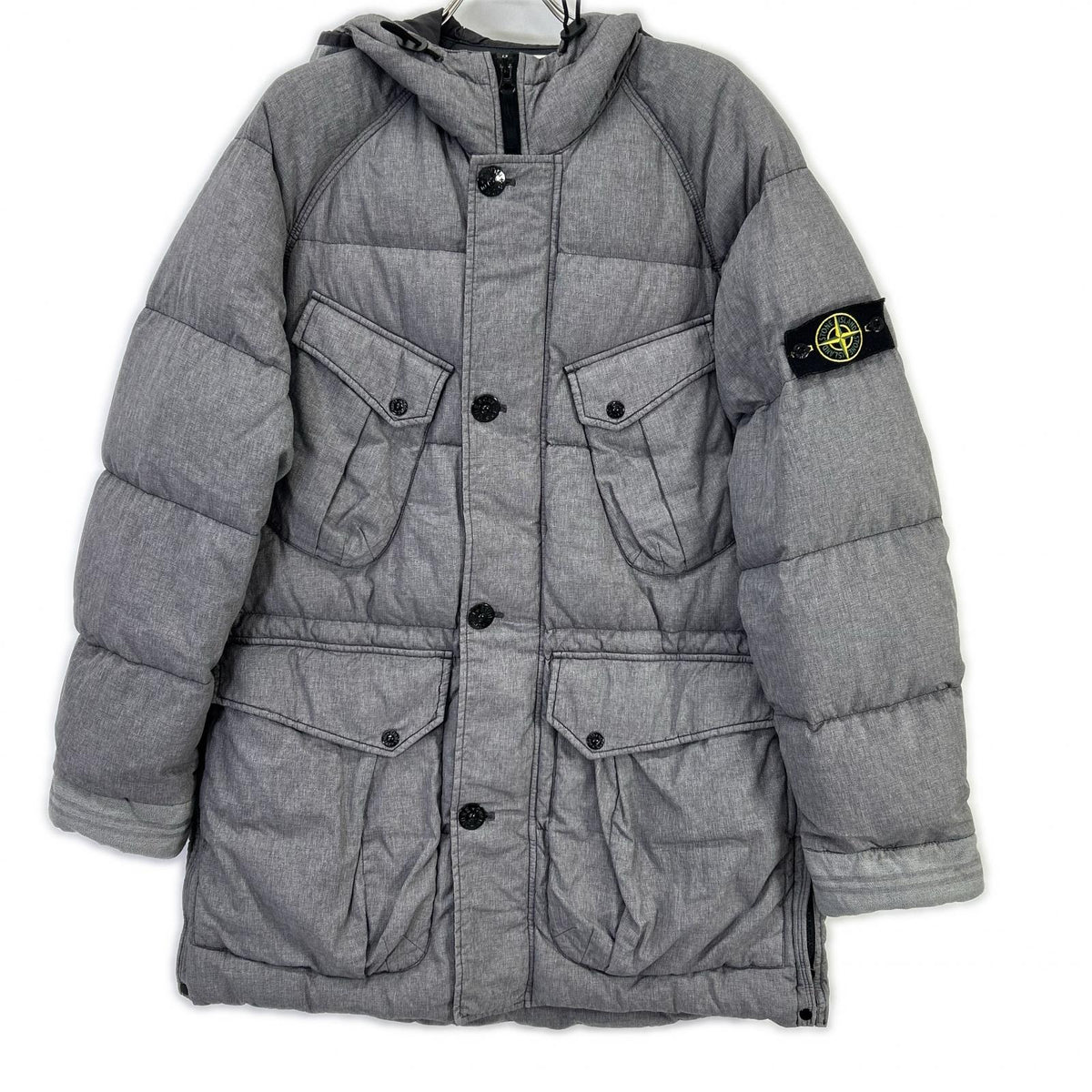 STONE ISLAND ストーンアイランド 14AW 611570648 グレー 4POCKETS HOODED DOWN JACKET ジャケット