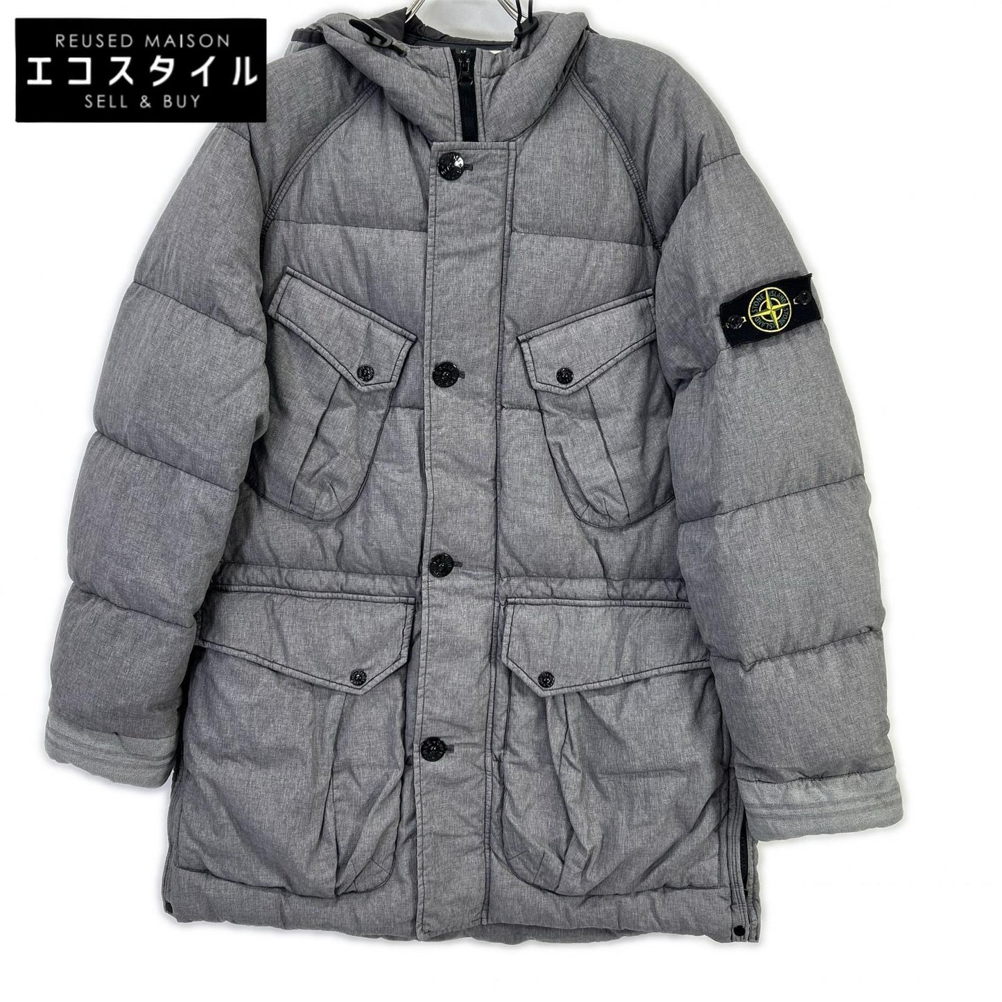 STONE ISLAND ストーンアイランド 14AW 611570648 グレー 4POCKETS HOODED DOWN JACKET ジャケット