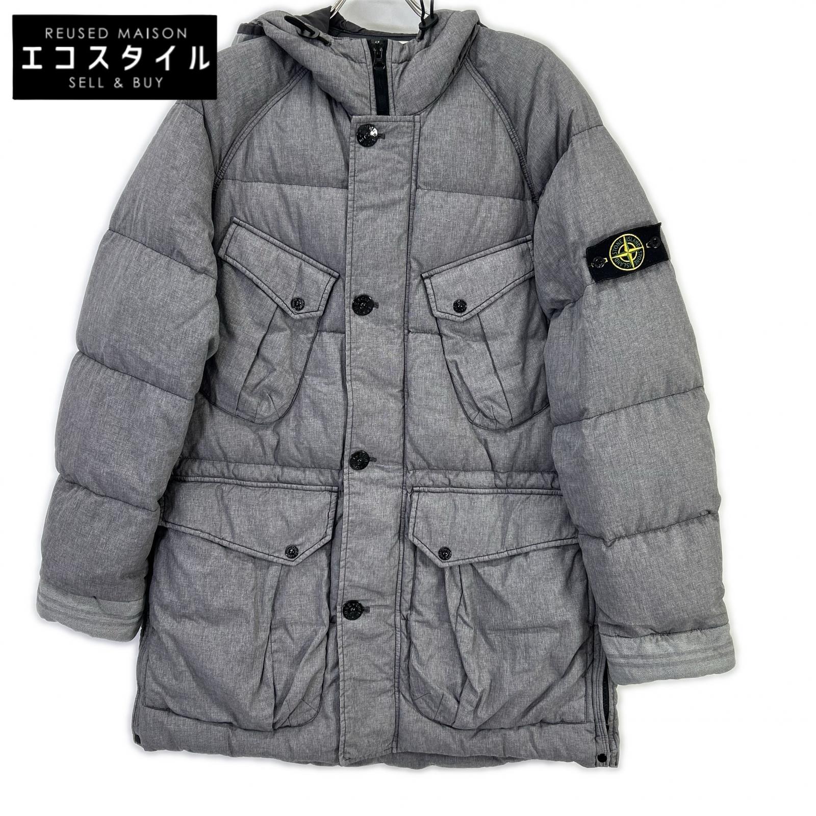 STONE ISLAND ストーンアイランド 14AW 611570648 グレー 4POCKETS HOODED DOWN JACKET ジャケット