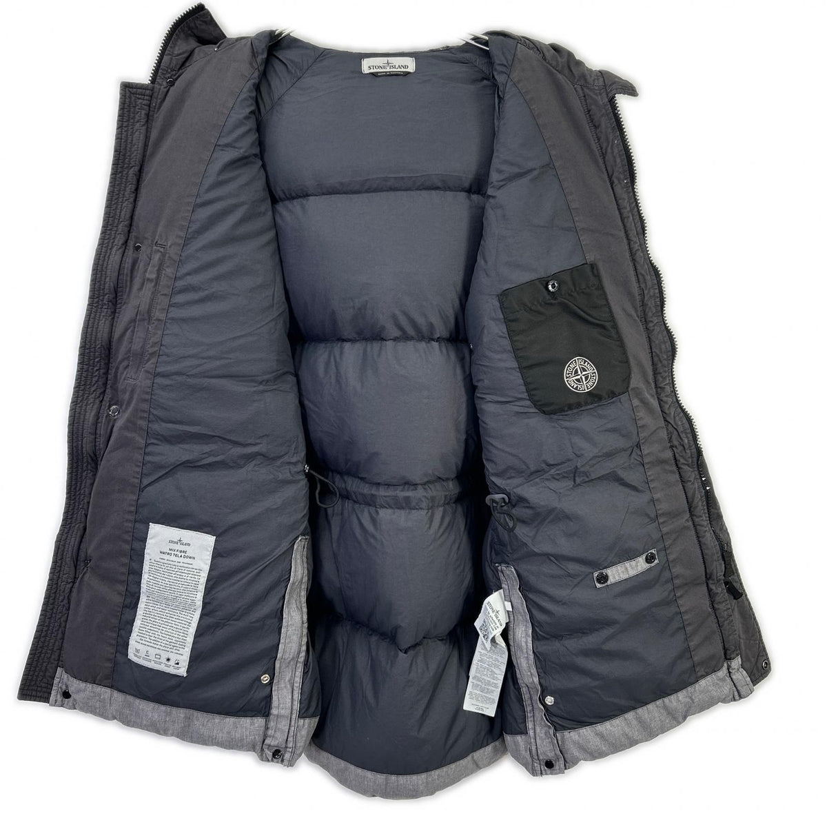 STONE ISLAND ストーンアイランド 14AW 611570648 グレー 4POCKETS HOODED DOWN JACKET ジャケット