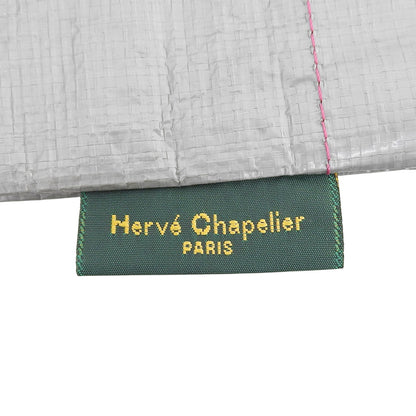 Herve Chapelier エルベシャプリエ 新品同様 マルシェバッグ トートバッグ レディース グレー×ピンク×ブルー 2012pp トートバッグ