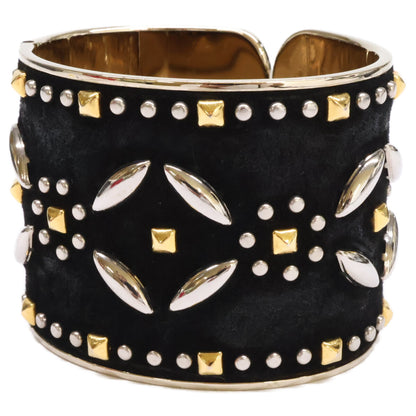 Valentino Garavani Valentino Garavani IW2J0760MCM studded suede/metal bangle