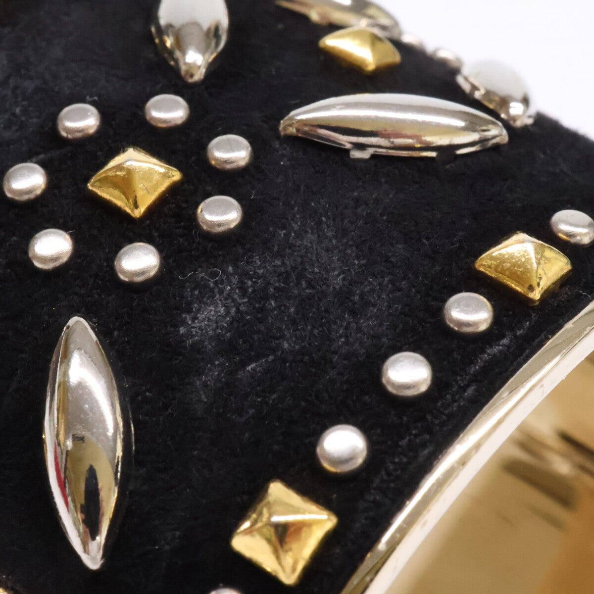 Valentino Garavani Valentino Garavani IW2J0760MCM studded suede/metal bangle