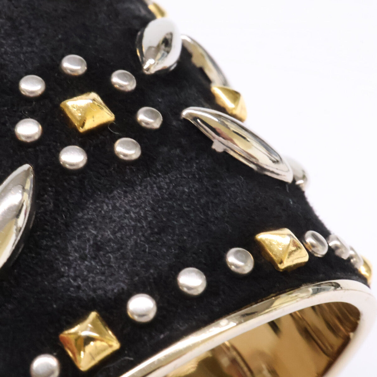 Valentino Garavani Valentino Garavani IW2J0760MCM studded suede/metal bangle