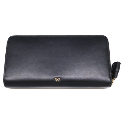 Anya Hindmarch アニヤ ハインドマーチ パンチングスマイリー ラウンドファスナー レザー ロングウォレット 長財布（小銭入れあり）