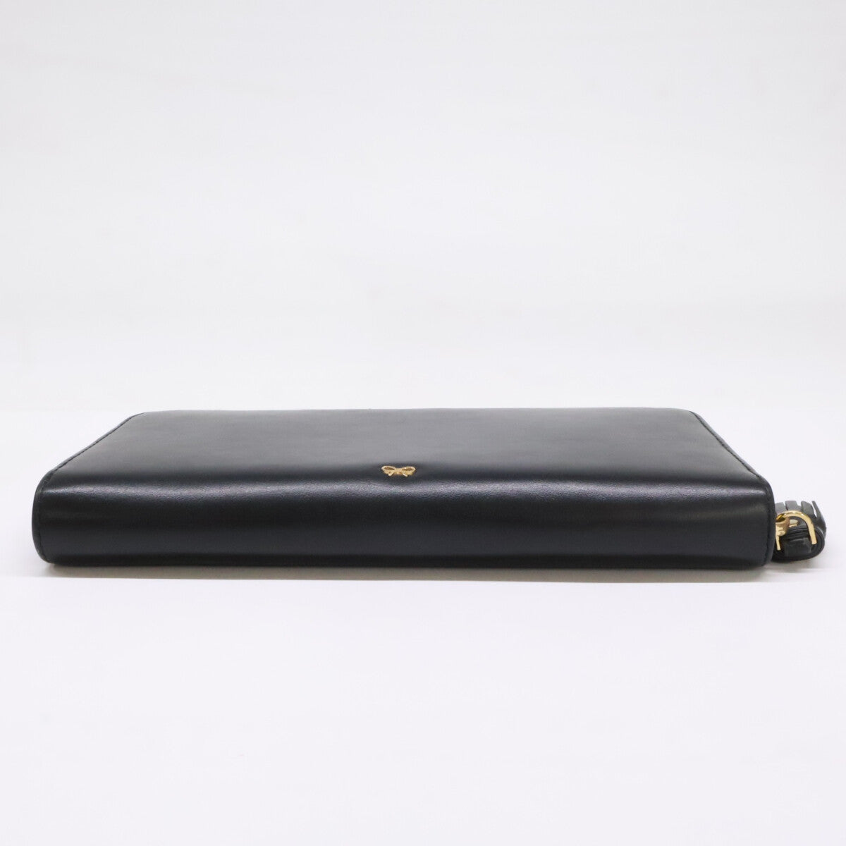Anya Hindmarch アニヤ ハインドマーチ パンチングスマイリー ラウンドファスナー レザー ロングウォレット 長財布（小銭入れあり）