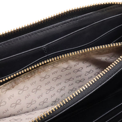 Anya Hindmarch アニヤ ハインドマーチ パンチングスマイリー ラウンドファスナー レザー ロングウォレット 長財布（小銭入れあり）