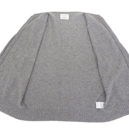 ANTIPAST アンティパスト 美品 比翼デザイン カシミヤ100% クルーネックカーディガン トップス レディース グレー トップス