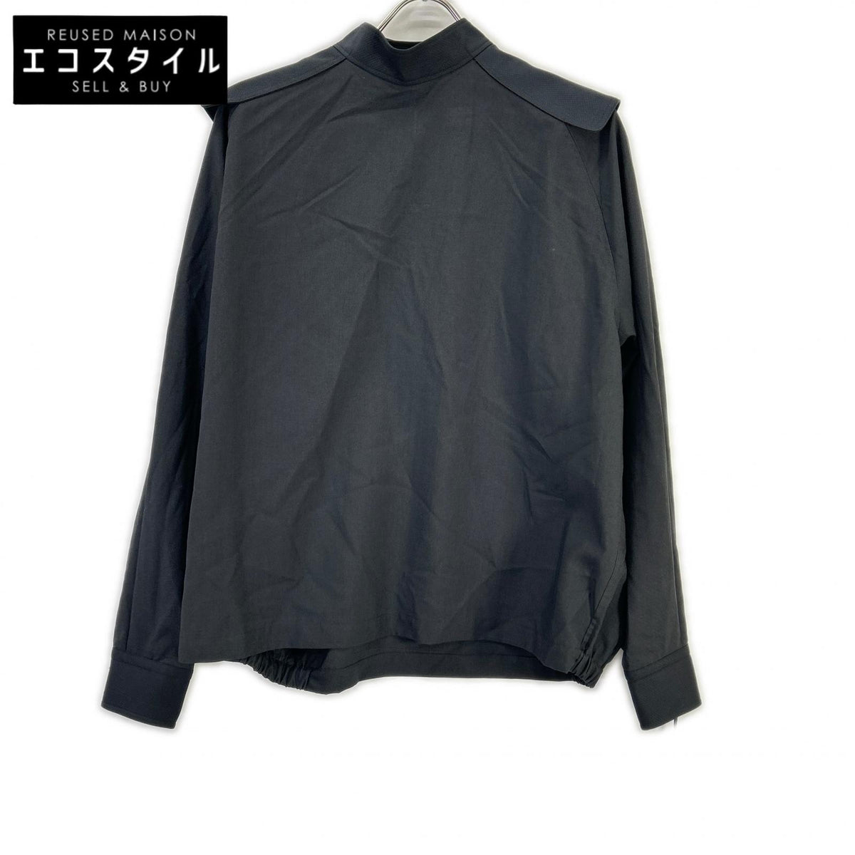 【SALE】 THE RERACS ザ・リラクス 23FWーREBL-379L-J ブラック セーラーカラー バックジップロングスリーブ トップス