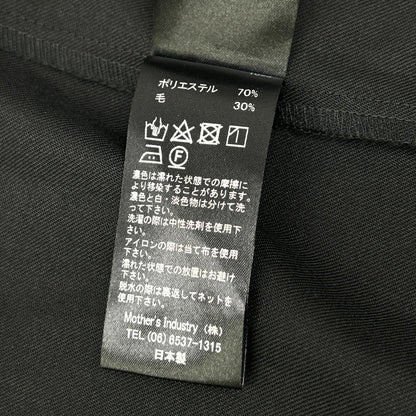 mizuiro ind ミズイロ インド ブラック 比翼デザイン スタンドカラー ロングジレコート コート