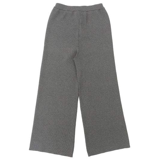 Hello,Bonjour! ハローボンジュール 美品 ウール混 イージーワイドニットパンツ ボトムス レディース グレー M 22-030-560-2055 ボトムス
