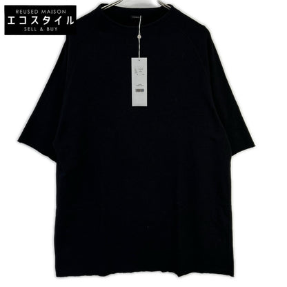 COMOLI コモリ D01-05019 ブラック LWコットン裏毛 半袖クルー トップス