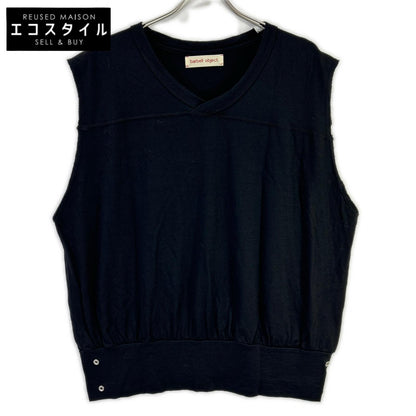 barbell object バーベルオブジェクト bo-04cn04 ブラック sw ns top カットオフデザイン ノースリーブカットソー トップス
