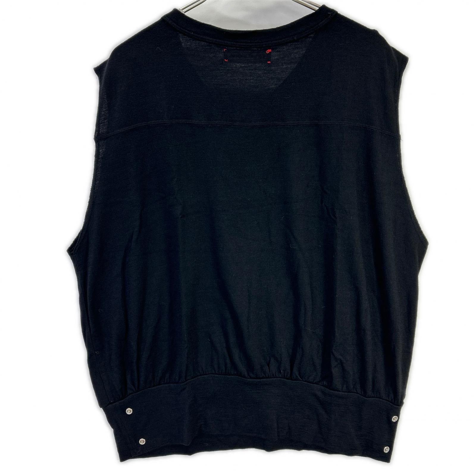 barbell object バーベルオブジェクト bo-04cn04 ブラック sw ns top カットオフデザイン ノースリーブカットソー トップス